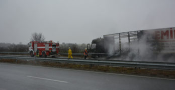 Камион се запали на АМ „Марица“ между Любимец и Харманли