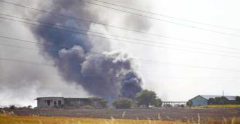 Големият пожар край Любимец в снимки