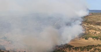 Голям пожар между свиленградското село Студена и Радовец, върви към Сладунската кория /обновена/