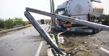 Цистерна за амоняк се обърна на автомагистрала „Марица“ и отклони движението за ГКПП „Капитан Андреево“