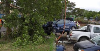 Кола на НАП самокатастрофира в Харманли