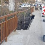 Внимание! Откърти се част от моста за гробищата в Свиленград/снимки/